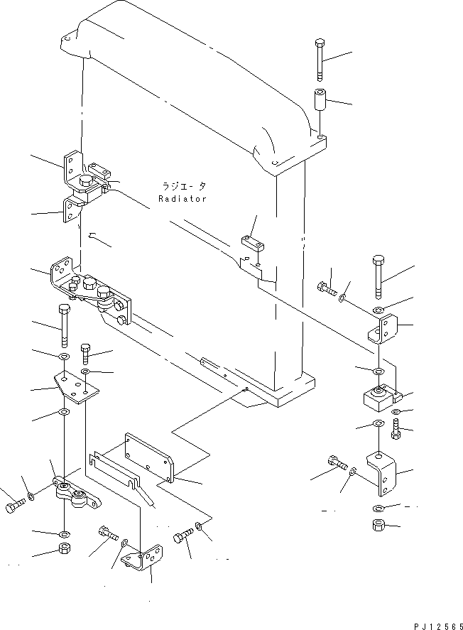 70. RADIATOR MOUNTING [1209] - Komatsu part D135A-1 S/N 10001-UP [d135a-1c]