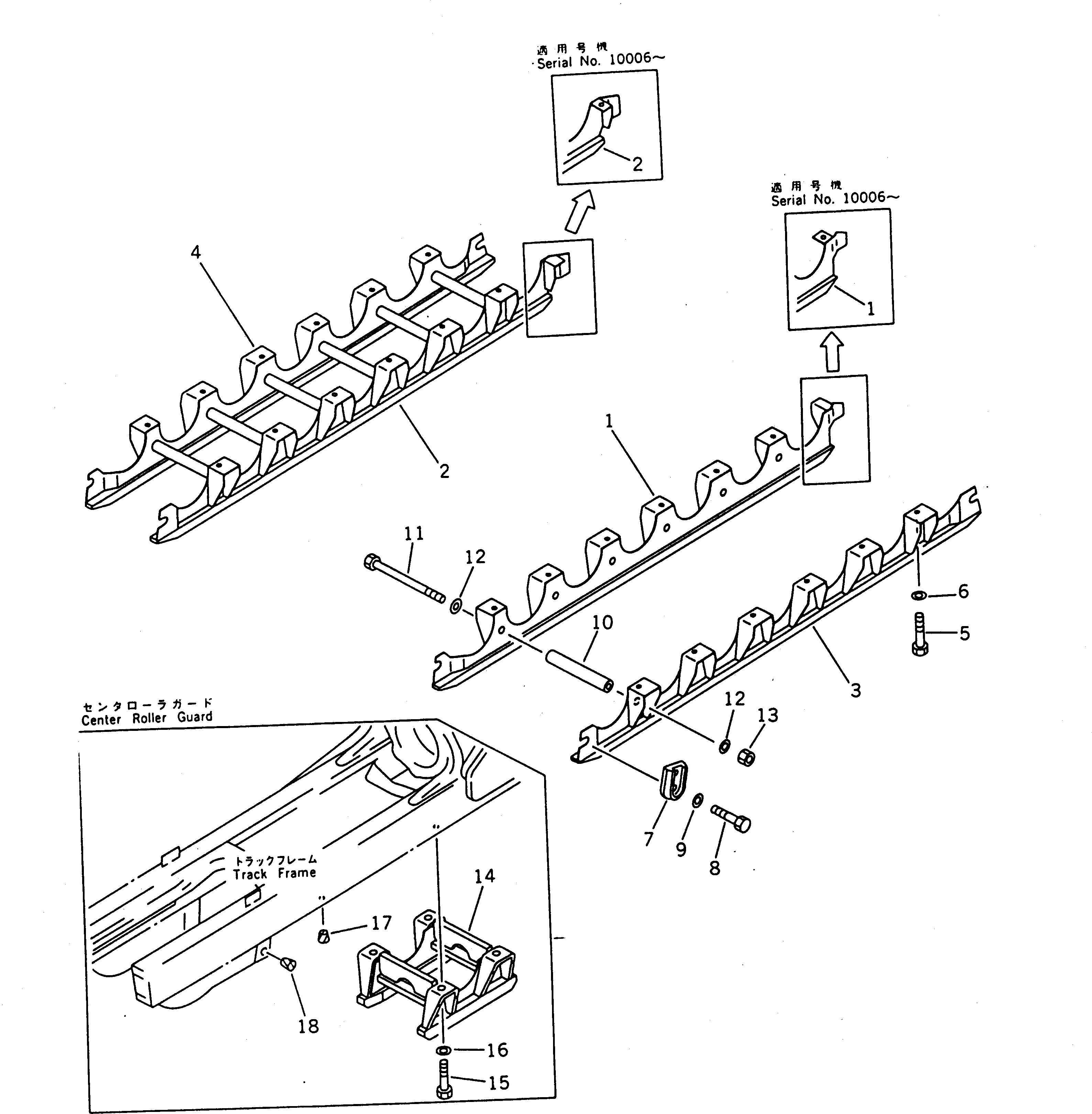 60. TRACK ROLLER GUARD [3211] - Komatsu part D135A-1 S/N 10001-UP [d135a-1c]
