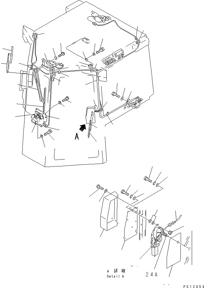 180. STEEL CAB (ELECTRICAL PARTS¤ FRONT) (7/9) [5507] - Komatsu part D135A-1 S/N 10001-UP [d135a-1c]