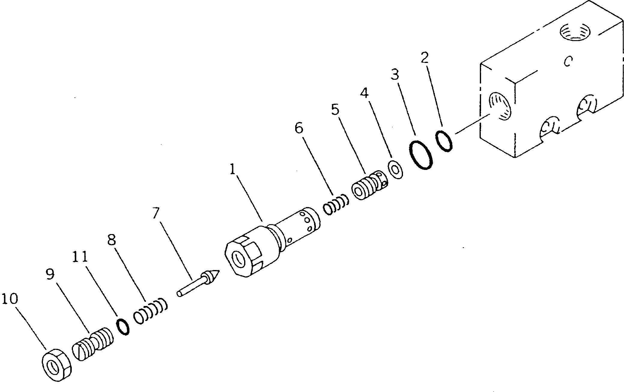 110. BLADE CONTROL VALVE (5/5) [6205] - Komatsu part D135A-1 S/N 10001-UP [d135a-1c]