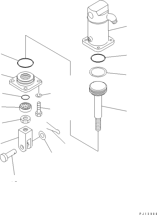 250. BRAKE CYLINDER (FOR TOWING WINCH) [7719] - Komatsu part D135A-1 S/N 10001-UP [d135a-1c]