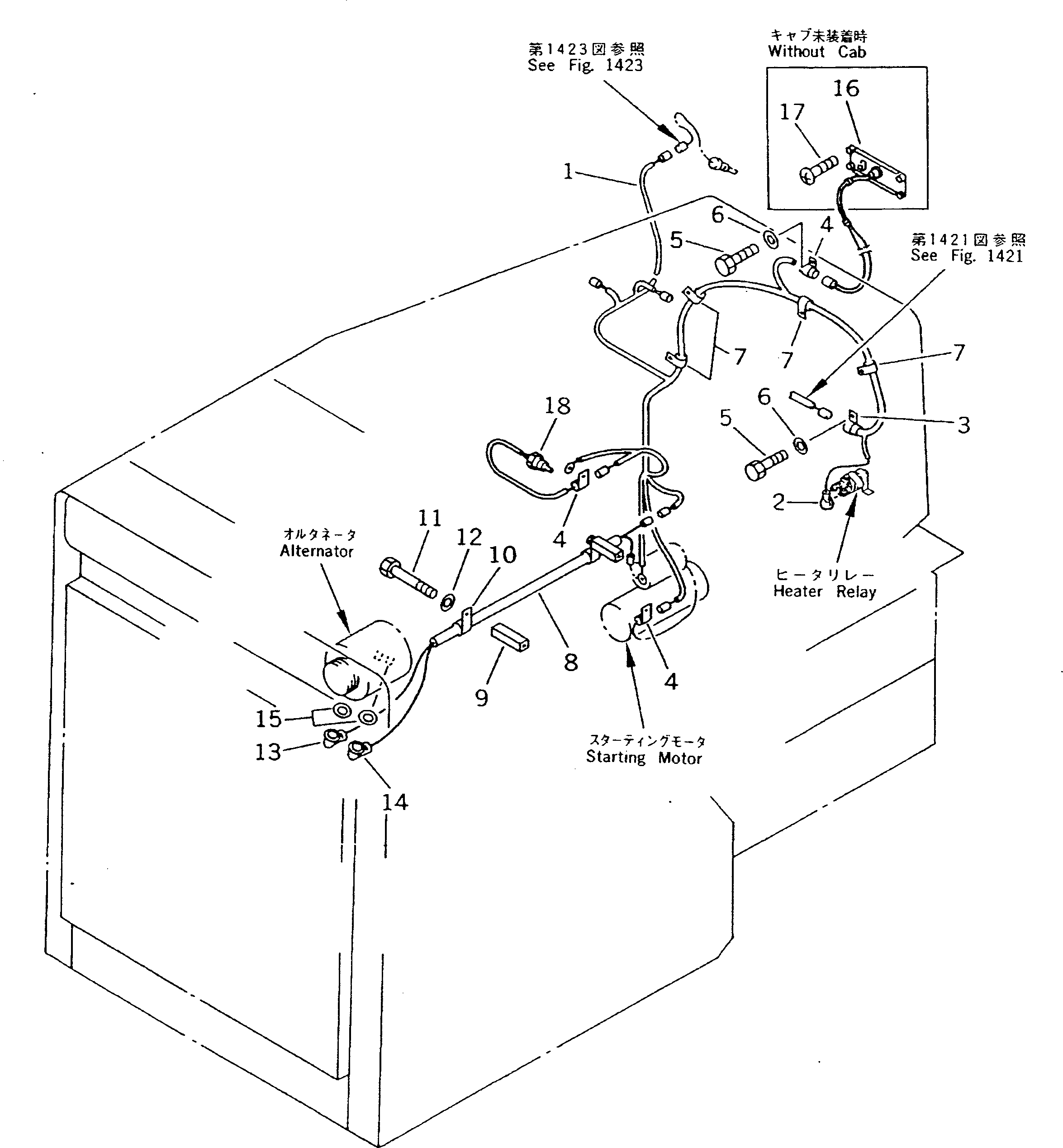 150. ELECTRICAL SYSTEM (2/3) [1422] - Komatsu part D135A-2 S/N 10301-UP [d135a-2c]