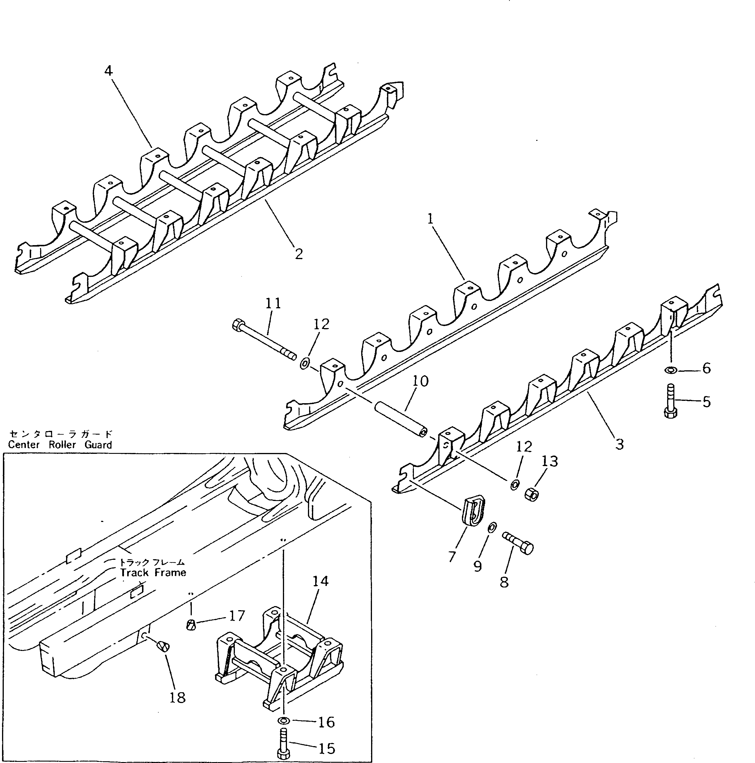 60. TRACK ROLLER GUARD [3211] - Komatsu part D135A-2 S/N 10301-UP [d135a-2c]