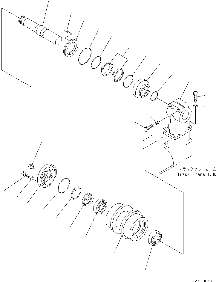 70. CARRIER ROLLER [3301] - Komatsu part D135A-2 S/N 10301-UP [d135a-2c]