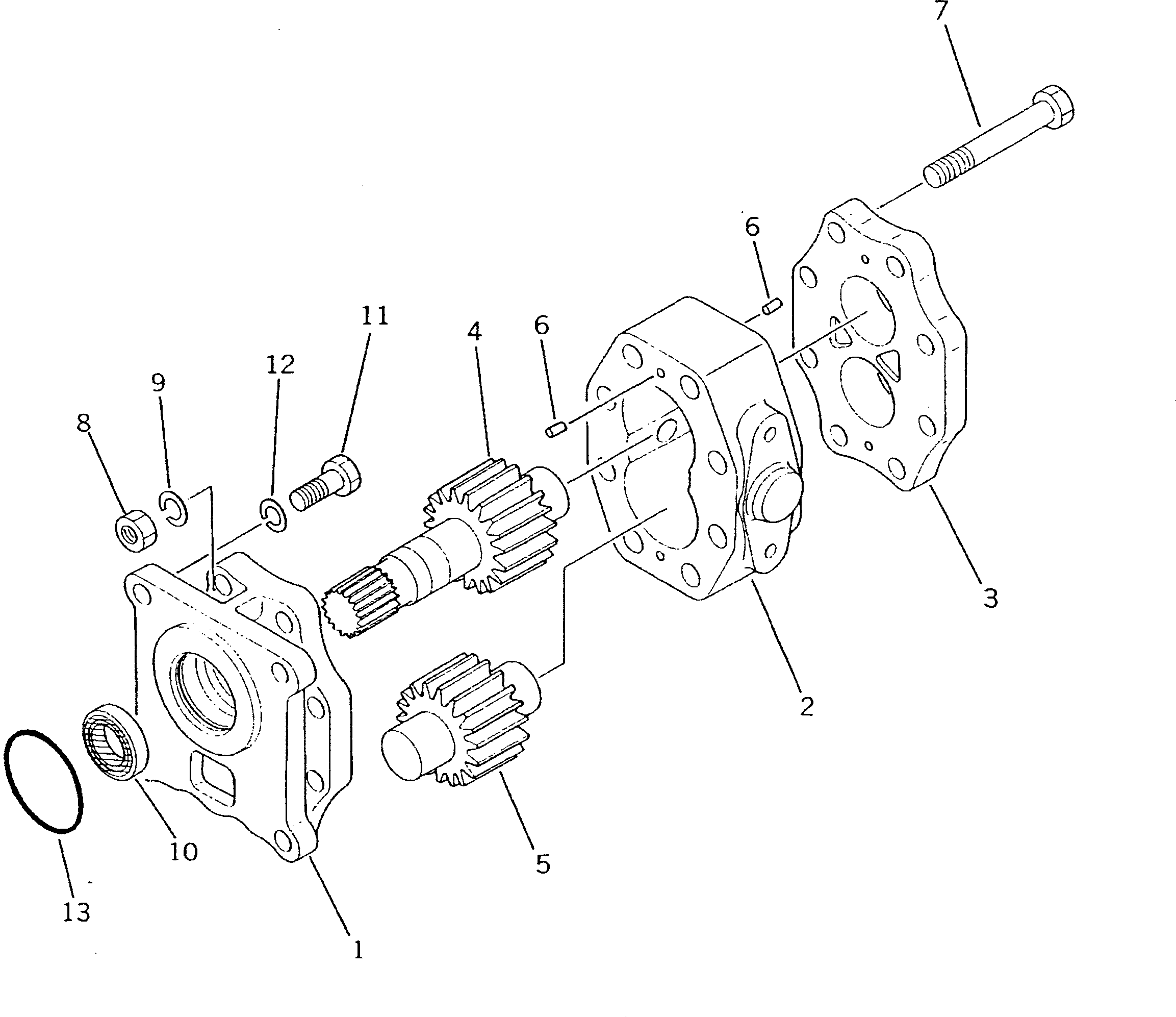210. TRANSMISSION PUMP [4601] - Komatsu part D135A-2 S/N 10301-UP [d135a-2c]