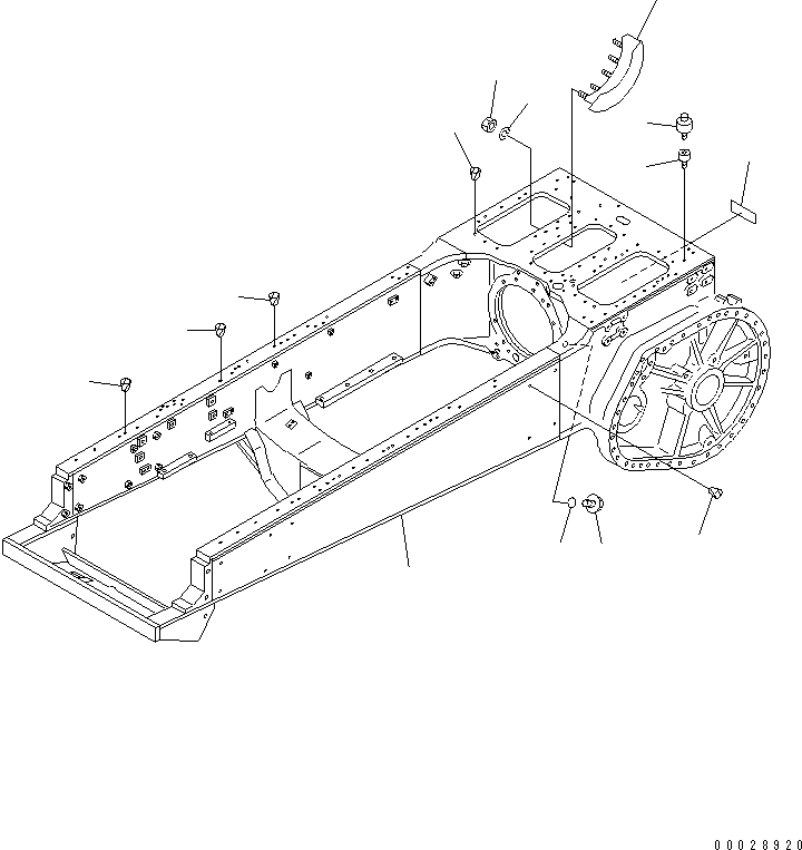 D155A-0C 00028920 TEERING CASE AND MAIN FRAME
