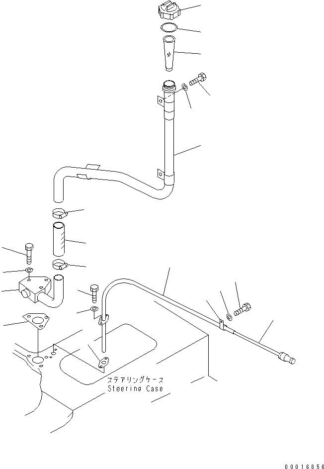 80. OIL FILLER AND LEVEL GAUGE [J2112-01A0] - Komatsu part D155A-2A S/N 57001-UP (SA6D140E-2 (Emission) Eng. Installed) [d155a-0c]