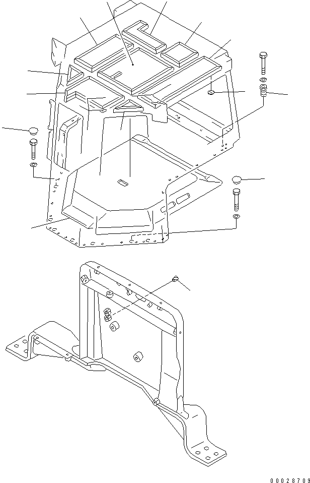 90. STEEL CAB (INNER TOP) [K0200-06A0] - Komatsu part D155A-2A S/N 57001-UP (SA6D140E-2 (Emission) Eng. Installed) [d155a-0c]