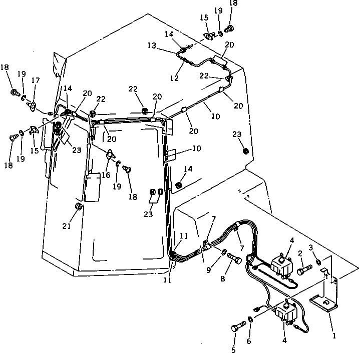 270. STEEL CAB (WINDOW WASHER) (9/9)(#57001-57875) [K0210-09A0] - Komatsu part D155A-2A S/N 57001-UP (SA6D140E-2 (Emission) Eng. Installed) [d155a-0c]