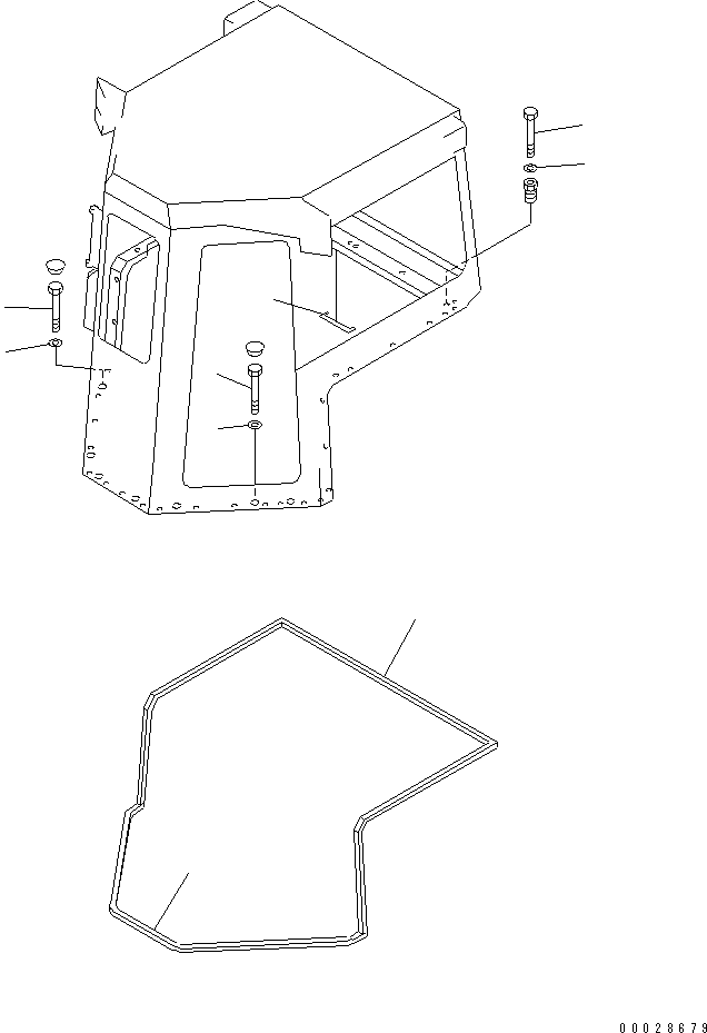 290. CAB MOUNT [K0210-11A0] - Komatsu part D155A-2A S/N 57001-UP (SA6D140E-2 (Emission) Eng. Installed) [d155a-0c]