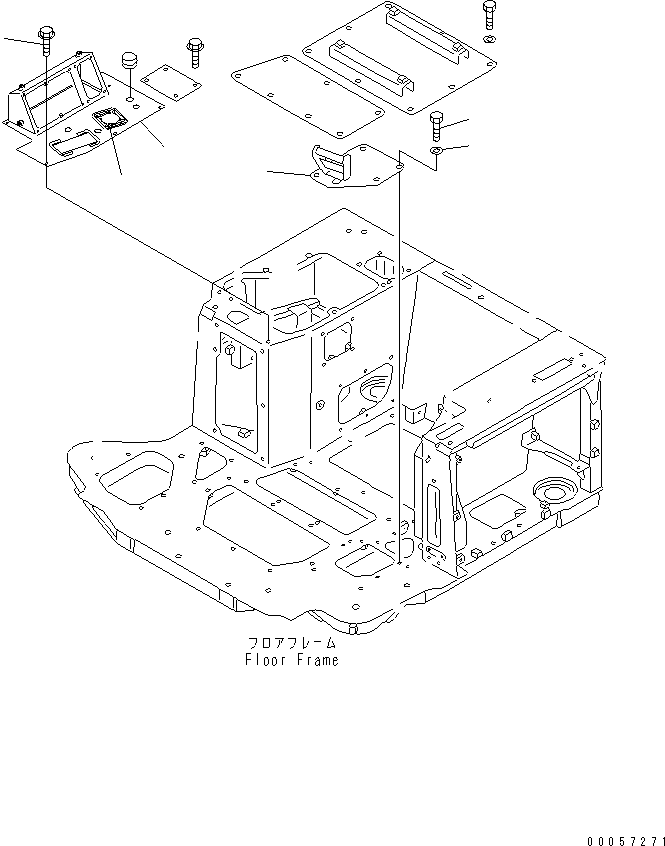 800. FLOOR PLATE (FOR TOWING WINCH) [K2110-22A7] - Komatsu part D155A-2A S/N 57001-UP (SA6D140E-2 (Emission) Eng. Installed) [d155a-0c]