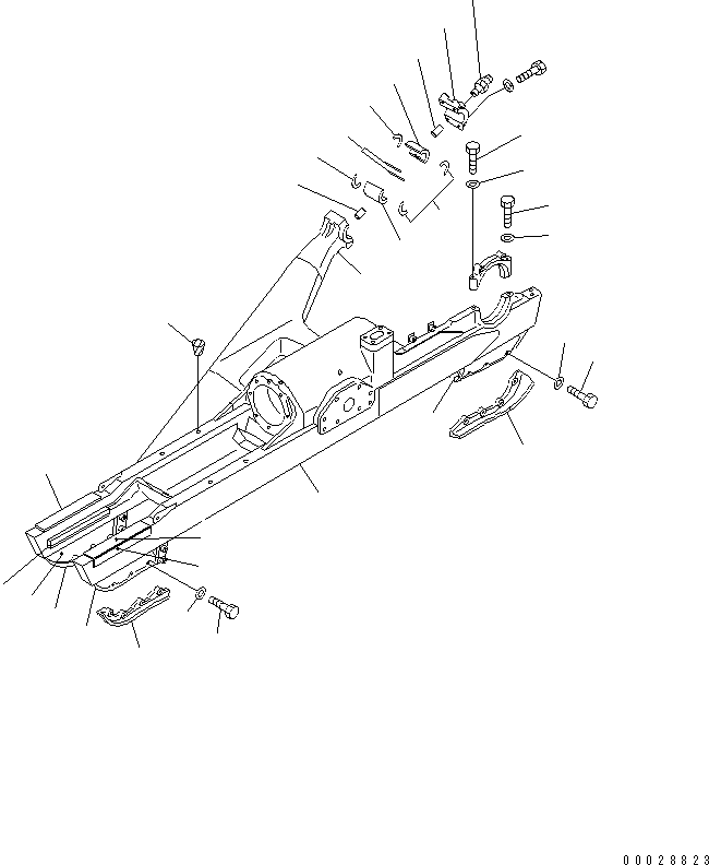 180. TRACK FRAME (L.H.) (FOR SAUDI ARABIA) [R2100-01A1] - Komatsu part D155A-2A S/N 57001-UP (SA6D140E-2 (Emission) Eng. Installed) [d155a-0c]
