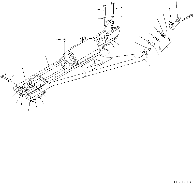 380. TRACK FRAME (R.H.) (REINFORCED TYPE) [R2100-10A2] - Komatsu part D155A-2A S/N 57001-UP (SA6D140E-2 (Emission) Eng. Installed) [d155a-0c]