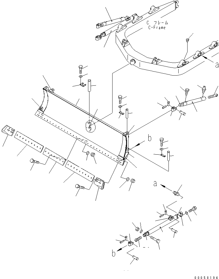 230. ANGLE BLADE [T2120-01B6] - Komatsu part D155A-2A S/N 57001-UP (SA6D140E-2 (Emission) Eng. Installed) [d155a-0c]