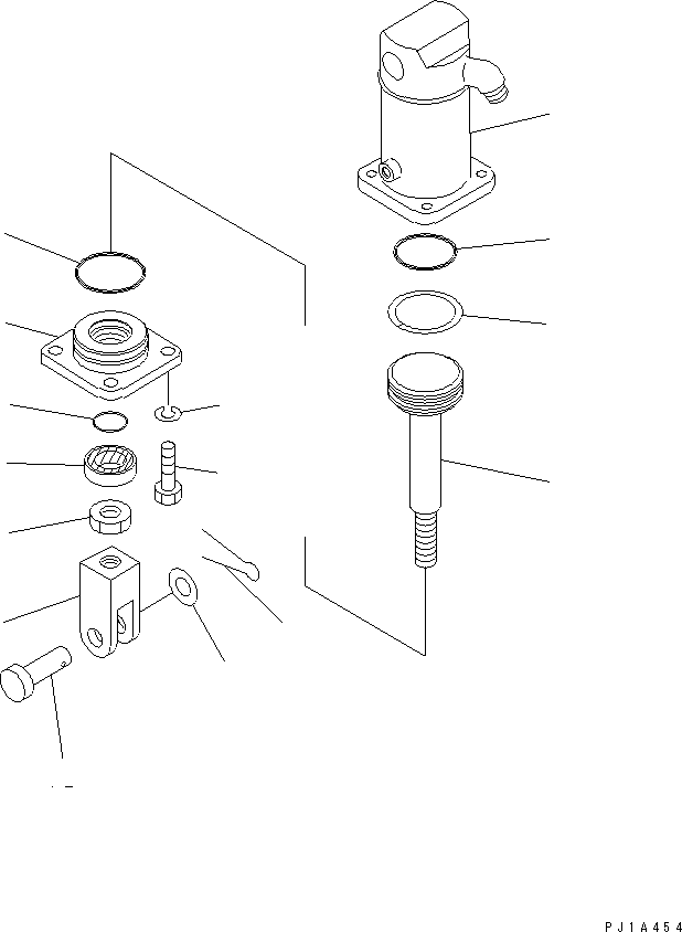 550. BRAKE CYLINDER (FOR TOWING WINCH) [T2510-05A0] - Komatsu part D155A-2A S/N 57001-UP (SA6D140E-2 (Emission) Eng. Installed) [d155a-0c]