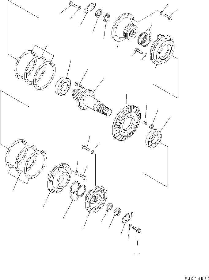 110. BEVEL GEAR AND SHAFT(#19452-) [303A] - Komatsu part D155A-1 S/N 5508-UP [d155a-1c]