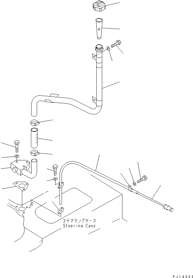 270. OIL FILLER AND LEVEL GAUGE [2603] - Komatsu part D155A-2 S/N 50001-UP (S6D155-4 Eng. Installed) [d155a-2c]