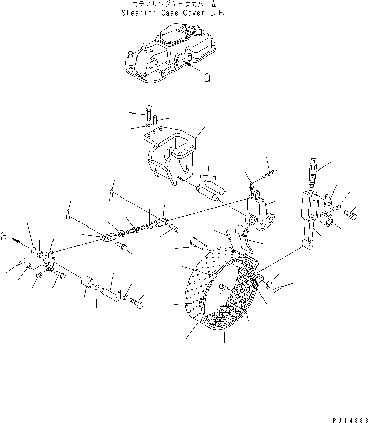 320. BRAKE BAND AND LINKAGE [2631] - Komatsu part D155A-2 S/N 50001-UP (S6D155-4 Eng. Installed) [d155a-2c]