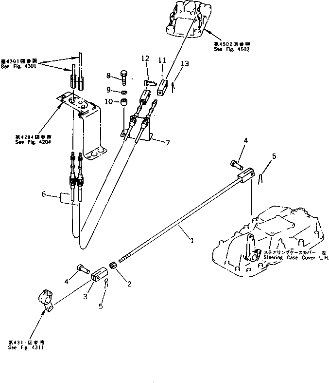 D155A-2C @@14913@ TEERING AND BRAKE LINKAGE (2/2)