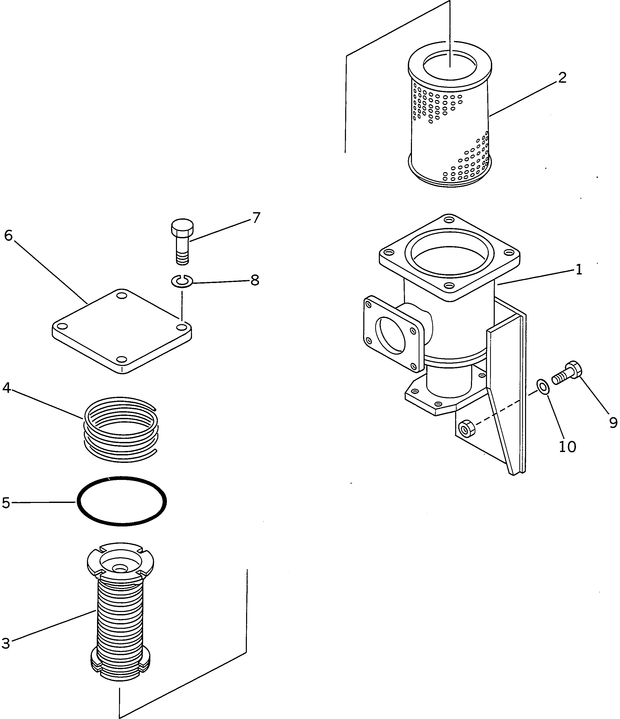 180. OIL STRAINER [4507] - Komatsu part D155A-2 S/N 50001-UP (S6D155-4 Eng. Installed) [d155a-2c]