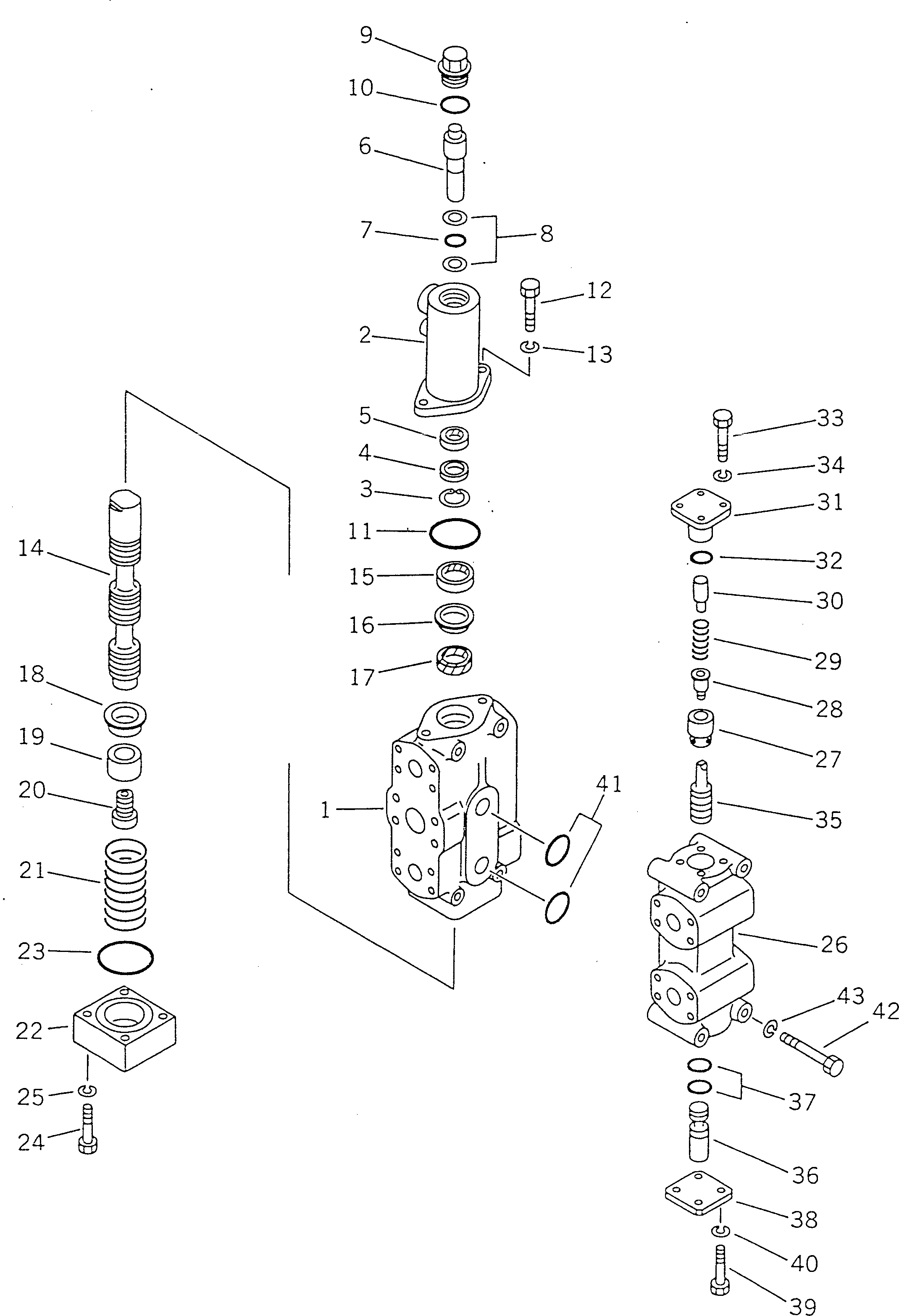 260. RIPPER SELECTOR VALVE [7521] - Komatsu part D155A-2 S/N 50001-UP (S6D155-4 Eng. Installed) [d155a-2c]