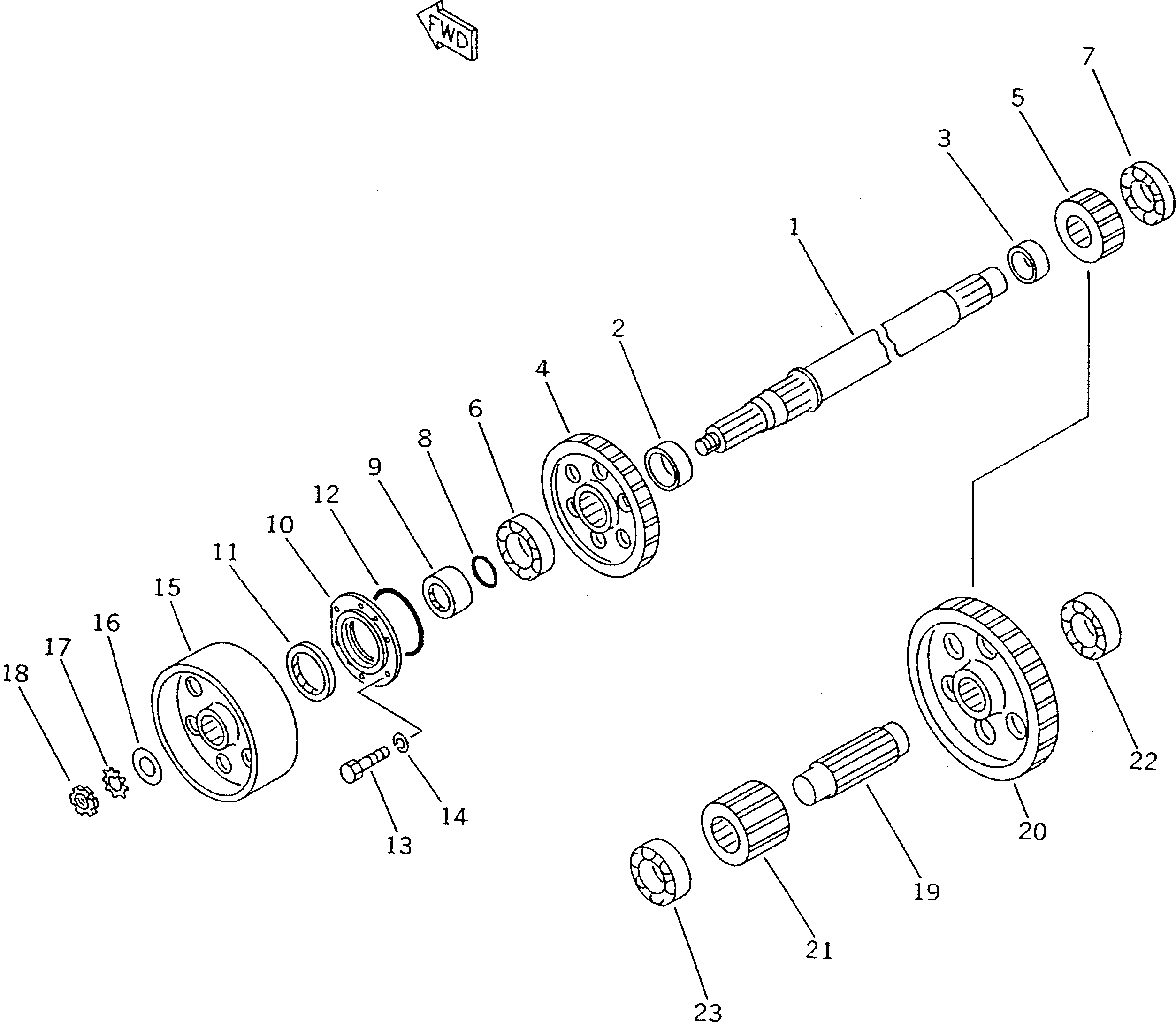 350. BRAKE DRUM (FOR TOWING WINCH) [7707] - Komatsu part D155A-2 S/N 50001-UP (S6D155-4 Eng. Installed) [d155a-2c]