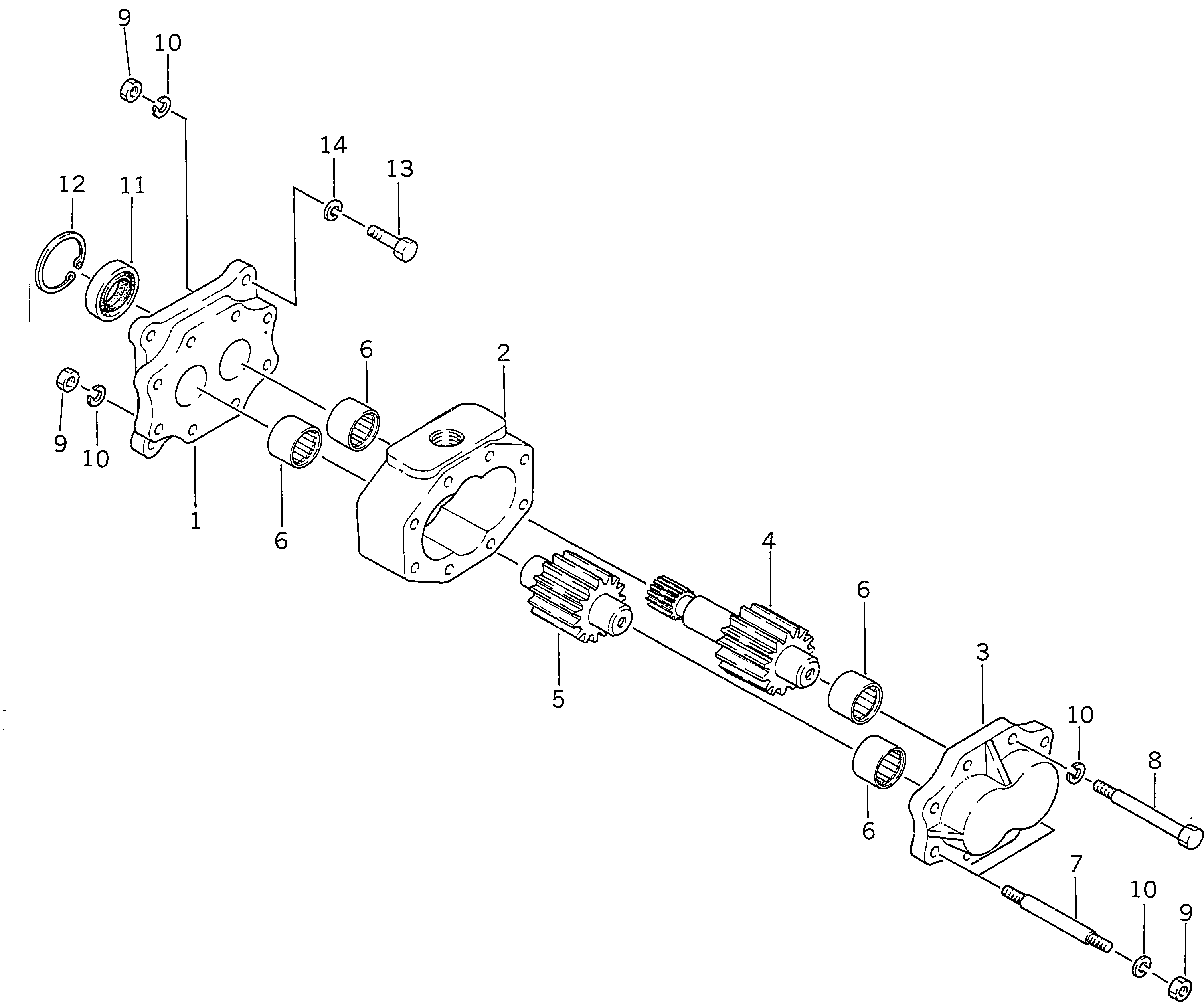560. HYDRAULIC PUMP (FOR REAR P.C.U.) [7769] - Komatsu part D155A-2 S/N 50001-UP (S6D155-4 Eng. Installed) [d155a-2c]