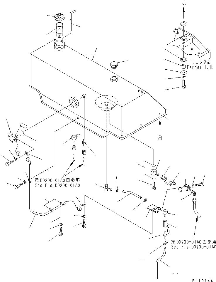 10. FUEL TANK [D0100-01A0] - Komatsu part D155A-3 S/N 60001-UP [d155a-3c]