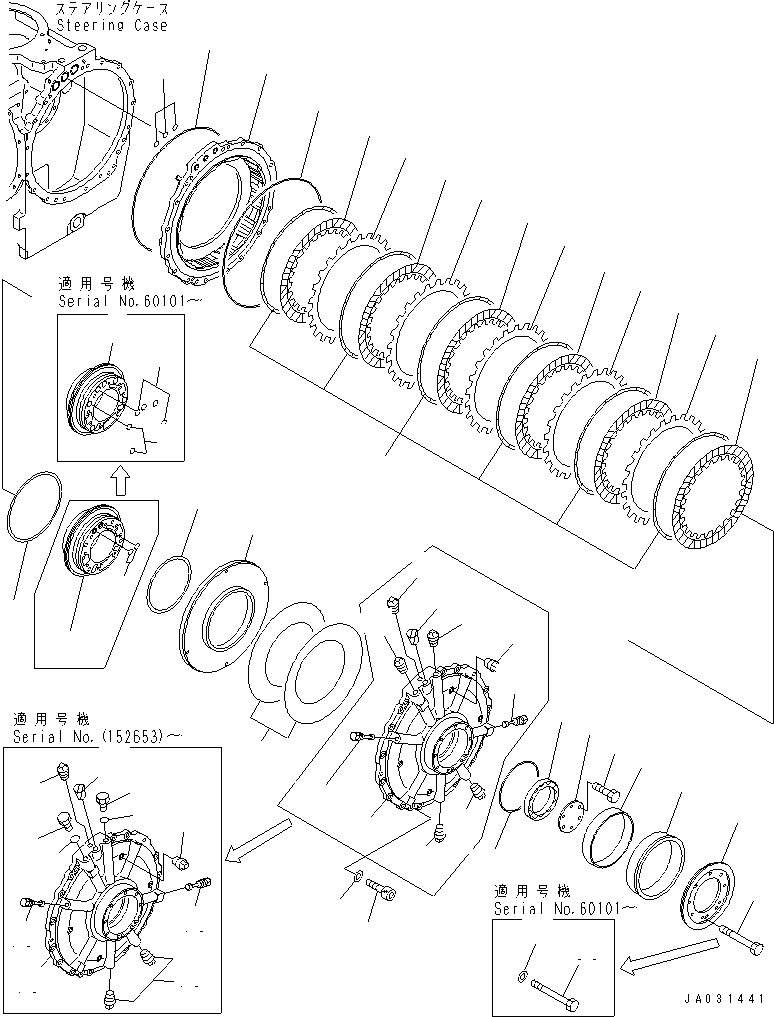 40. CLUTCH AND BRAKE (2/2)(#60001-(153120)) [F2300-03A0] - Komatsu part D155A-3 S/N 60001-UP [d155a-3c]