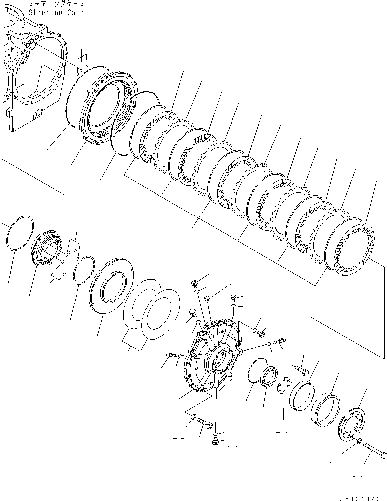 50. CLUTCH AND BRAKE (2/2)(#(153121)-) [F2300-03A0A] - Komatsu part D155A-3 S/N 60001-UP [d155a-3c]
