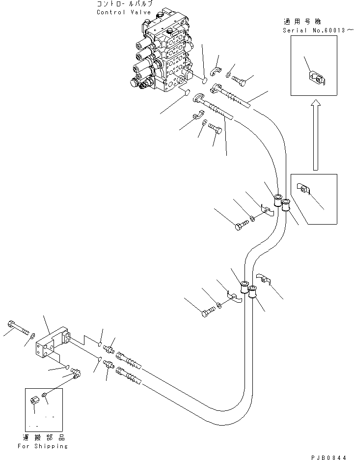 110. BLADE TILT LINE [H2220-01A0] - Komatsu part D155A-3 S/N 60001-UP [d155a-3c]