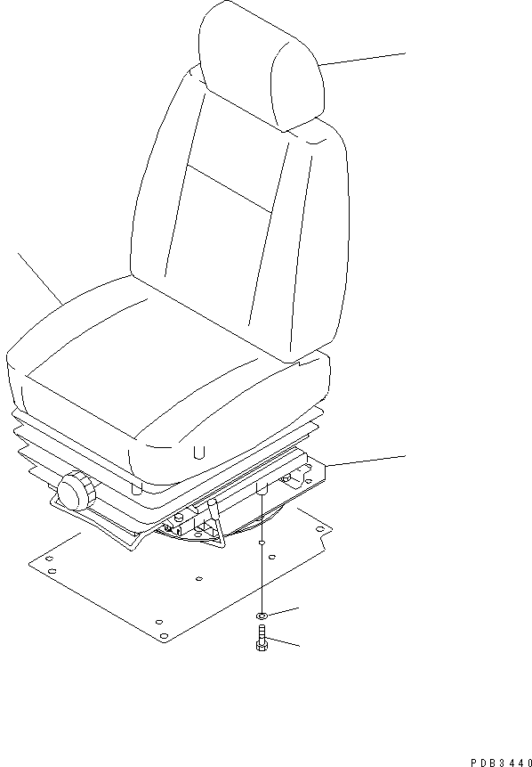30. OPERATOR'S SEAT (TURN AND RECLINING TYPE) (FABRIC SEAT)                          (WITH HEAD REST)(#60001-60203) [K0110-01A2] - Komatsu part D155A-3 S/N 60001-UP [d155a-3c]