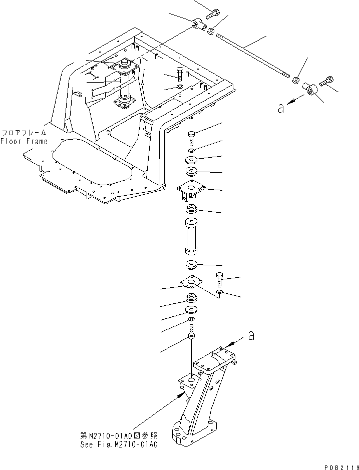 700. RIGID MOUNT (WITHOUT SUSPENSION) [K2120-01A1] - Komatsu part D155A-3 S/N 60001-UP [d155a-3c]