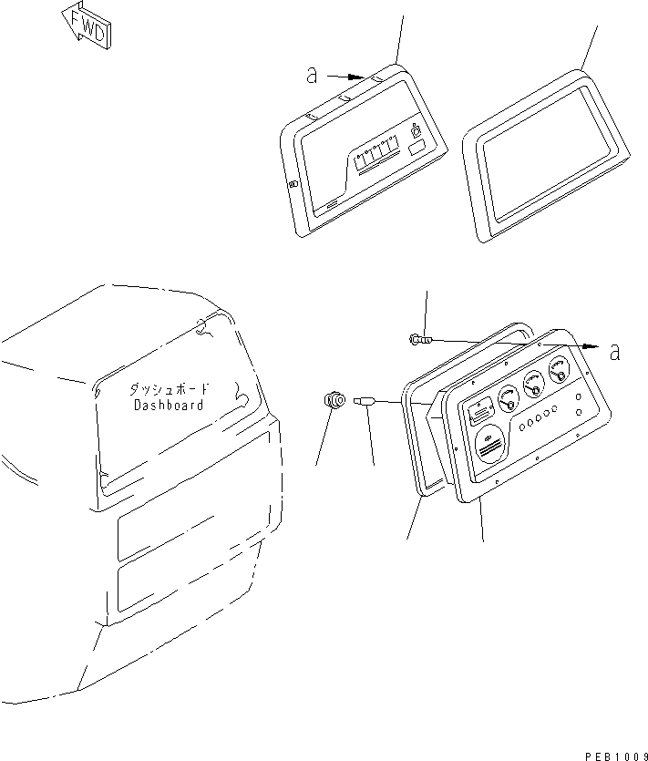 890. MONITOR PANEL [K2210-56A0] - Komatsu part D155A-3 S/N 60001-UP [d155a-3c]