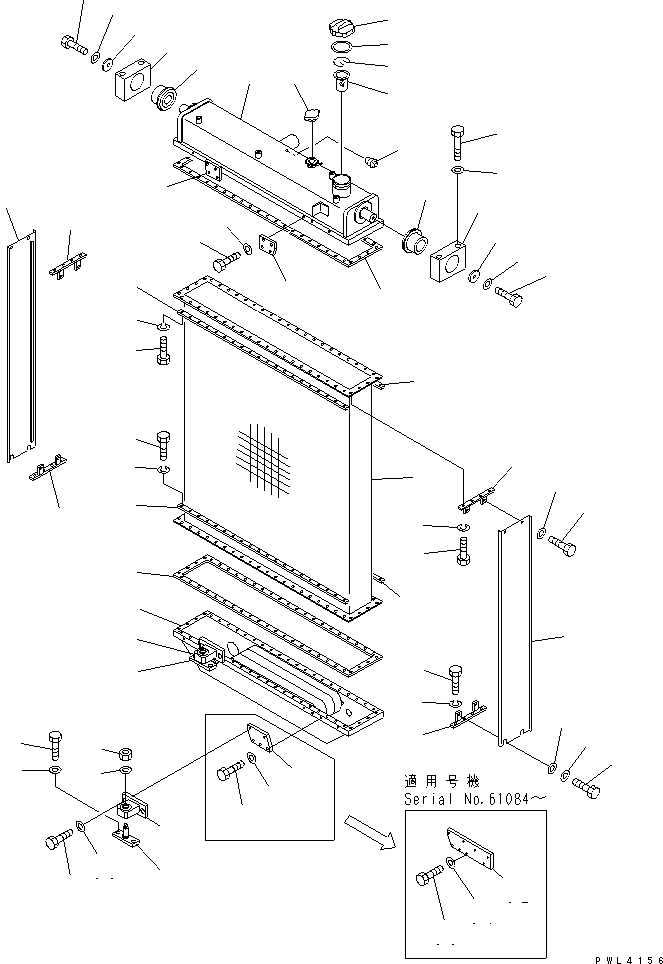 40. RADIATOR [M2110-02A0] - Komatsu part D155A-3 S/N 60001-UP [d155a-3c]