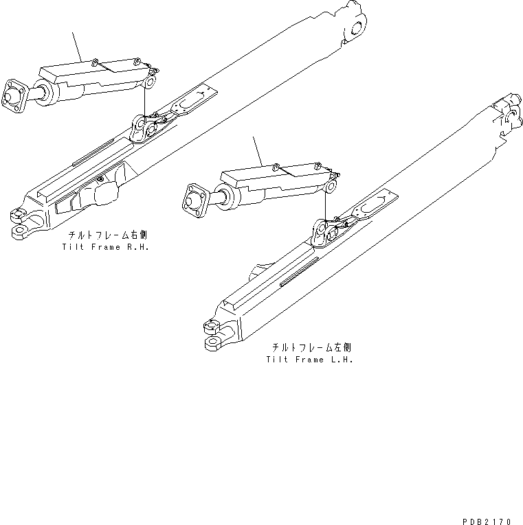 220. BLADE TILT AND PITCH CYLINDER (FOR PITCH DOZER) [T2150-01A1] - Komatsu part D155A-3 S/N 60001-UP [d155a-3c]