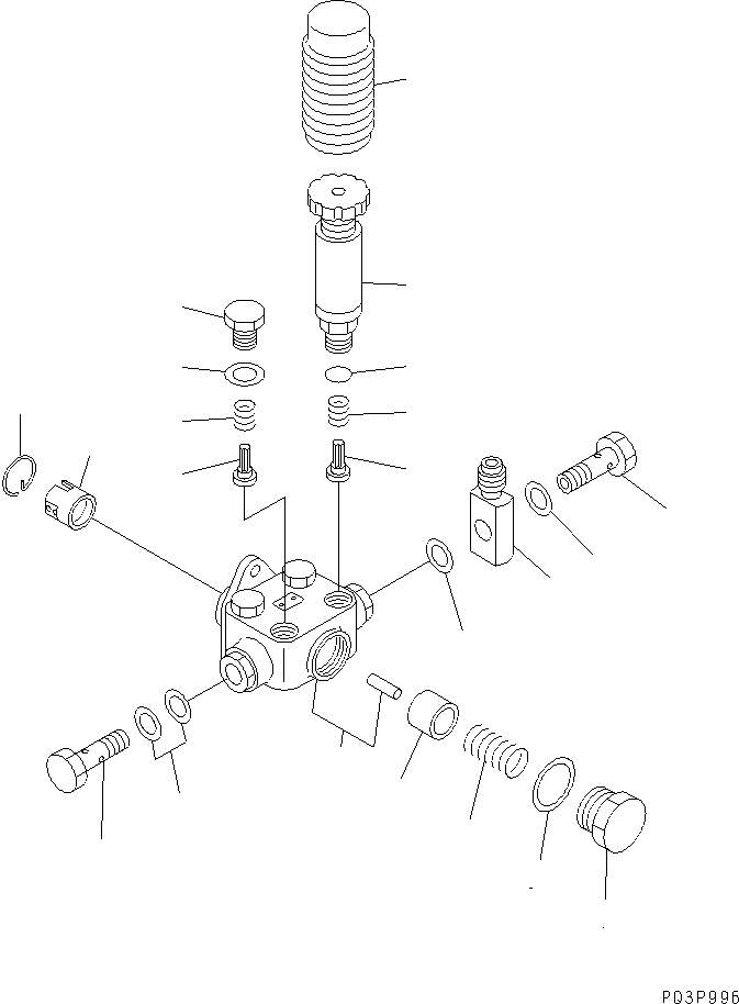 940. FUEL INJECTION PUMP (FEED PUMP) (INNER PARTS) [A4010-H4F4] - Komatsu part D155A-3 S/N 60001-UP [d155a-3c]
