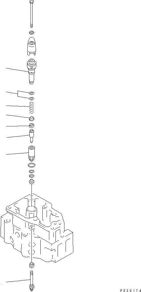 1030. NOZZLE HOLDER (INNER PARTS) [A4210-B4C5] - Komatsu part D155A-3 S/N 60001-UP [d155a-3c]