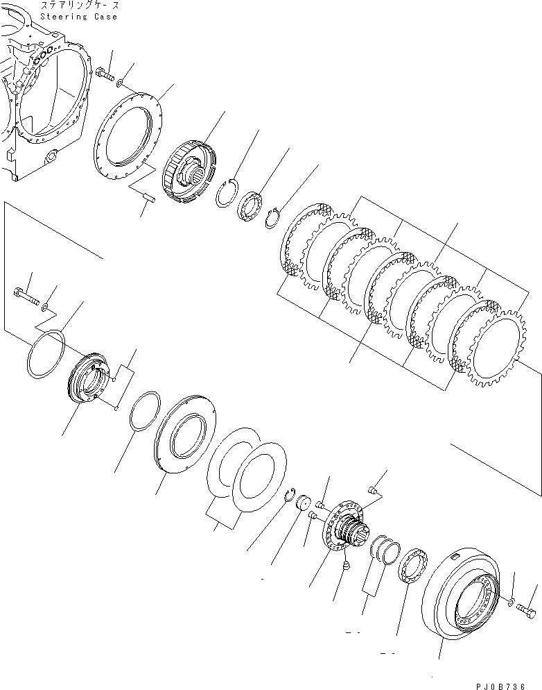 30. CLUTCH AND BRAKE (1/2) [F2300-02A0] - Komatsu part D155A-5 S/N 65001-UP [d155a-5c]