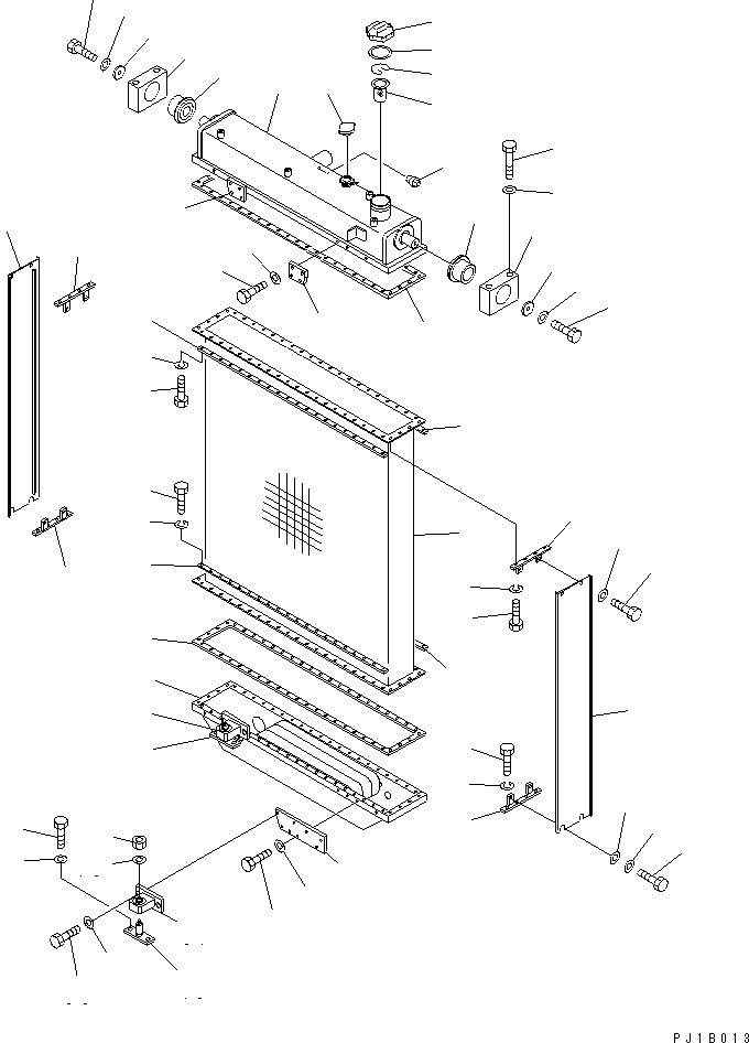 10. RADIATOR GUARD (RADIATOR) [M2110-01A0] - Komatsu part D155A-5 S/N 65001-UP [d155a-5c]