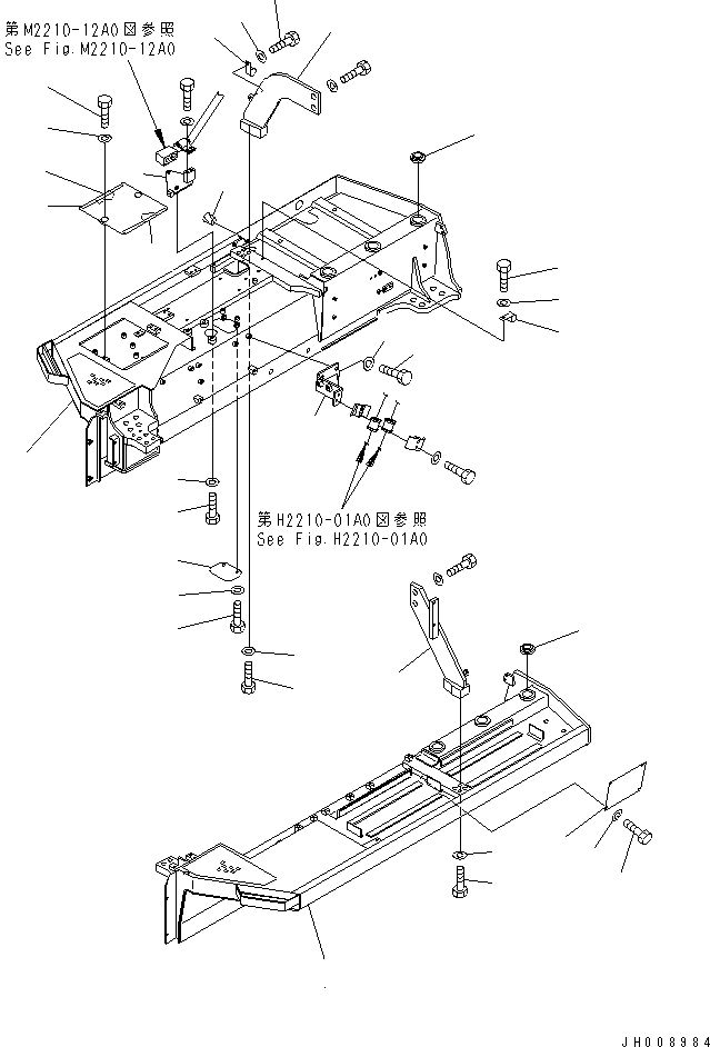 1000. FENDER (CAB-STEEL) [M2210-03A9] - Komatsu part D155A-5 S/N 65001-UP [d155a-5c]