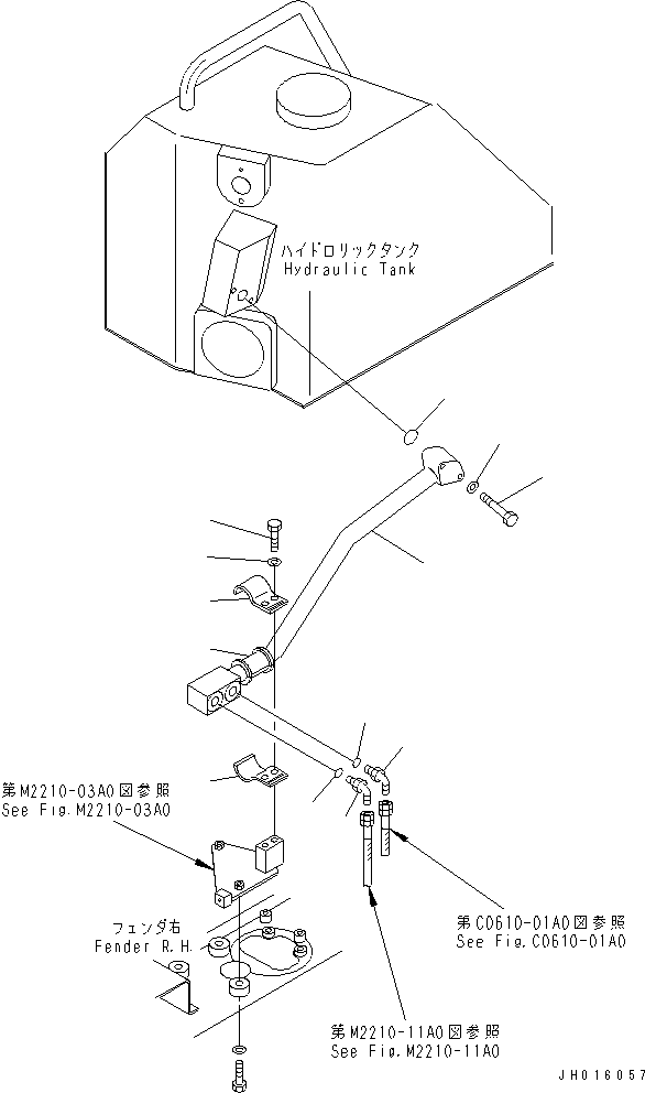1150. CHARGE PIPING [M2210-12A0] - Komatsu part D155A-5 S/N 65001-UP [d155a-5c]