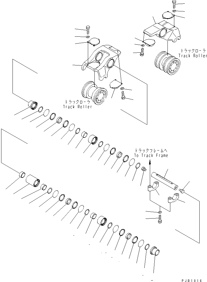 750. TRACK FRAME (R.H.) (TRACK BOGIE) [R2100-18A0] - Komatsu part D155A-5 S/N 65001-UP [d155a-5c]
