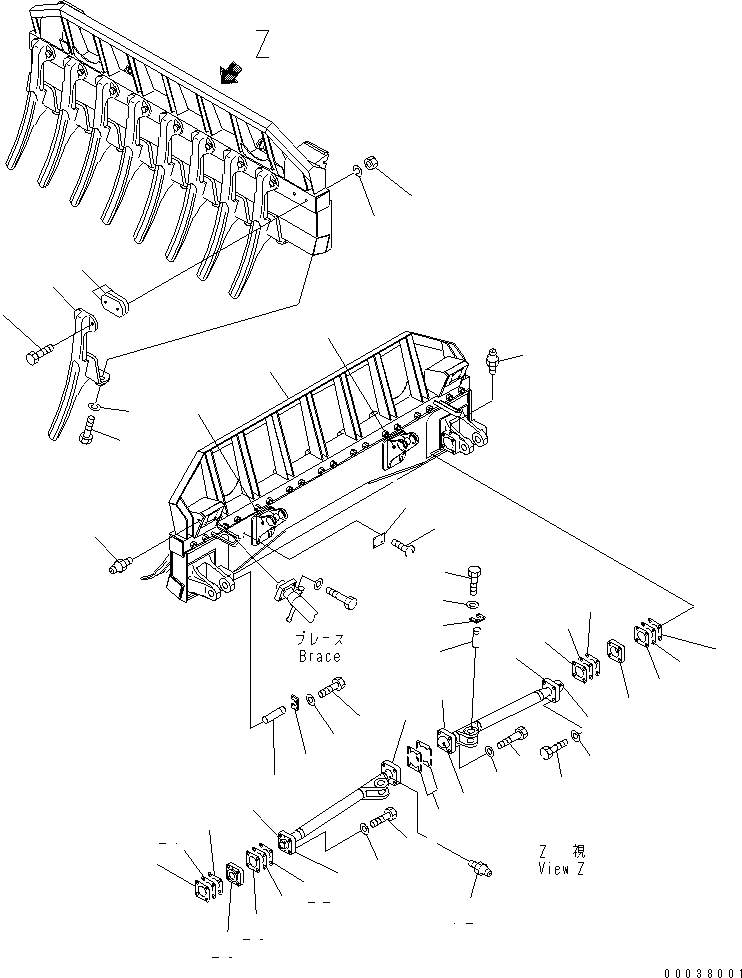 290. STRAIGHT RAKE DOZER [T2120-01B1] - Komatsu part D155A-5 S/N 65001-UP [d155a-5c]