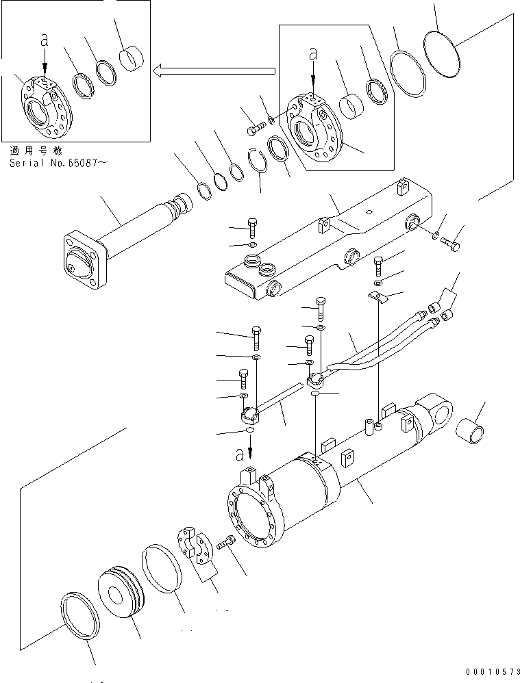 120. BLADE TILT CYLINDER (FOR PITCH DOZER) [Y1620-41A0] - Komatsu part D155A-5 S/N 65001-UP [d155a-5c]