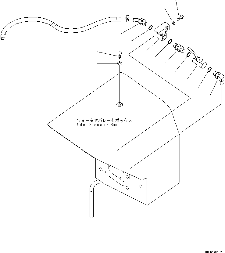 70. WATER SEPARATOR BOX (FUEL DRAIN)(#85001-) [D0110-03A0] - Komatsu part D155A-6 S/N 85001-85076 [d155a-6c]