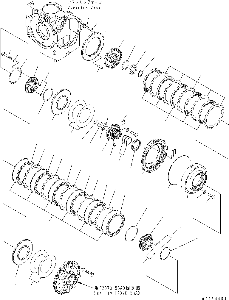 290. STEERING (CLUTCH AND BRAKE) (1/2)(#85001-) [F2370-52A0] - Komatsu part D155A-6 S/N 85001-85076 [d155a-6c]