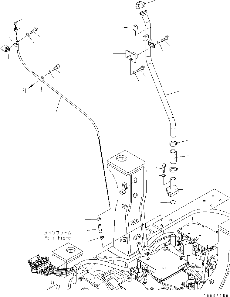 20. LEVEL GAUGE PIPING(#85001-) [J2112-01A0] - Komatsu part D155A-6 S/N 85001-85076 [d155a-6c]