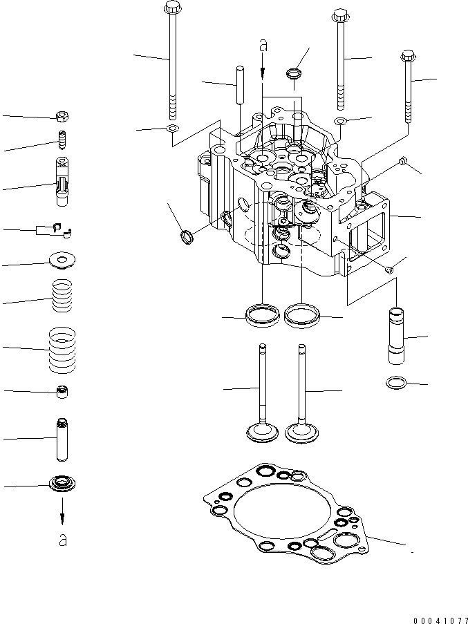 10. CYLINDER HEAD [A1010-A4D2] - Komatsu part D155A-6 S/N 85001-85076 [d155a-6c]
