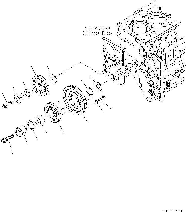 170. IDLER GEAR [A2050-A4A9] - Komatsu part D155A-6 S/N 85001-85076 [d155a-6c]